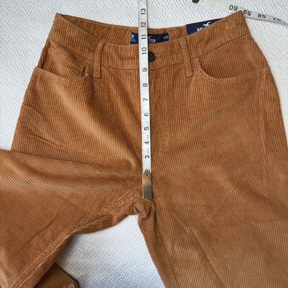NWT Hollister High-Rise Dad Pants Corduroy Size 26 Length 29" Copper Brown - Picture 10 of 14
